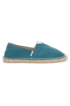 Espadrillas verde petrolio in tessuto con suola in corda PITTARELLO SUN SGMS2510