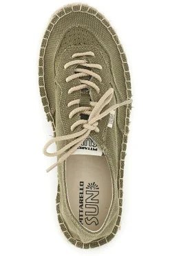 Espadrillas verdi con lacci in tessuto Pittarello sun SGMS2508