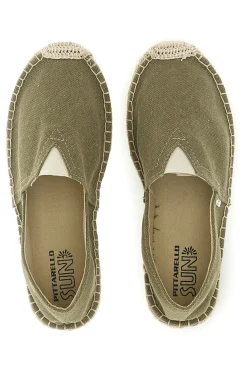 Espadrillas verdi in tessuto Pittarello sun SGMS2510
