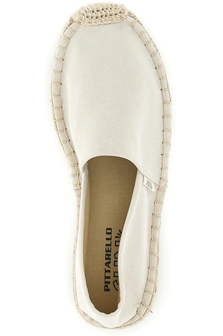 Espadrilles gold glitter slip on Pittarello Sonne SGMS2520