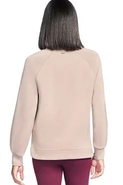 Felpa beige con maniche raglan e orlo stondato Skechers SKECHLUXE Elevate Crewneck