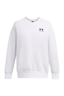 Felpa Bianca Girocollo Senza Cappuccio Under Armour Essential Fleece