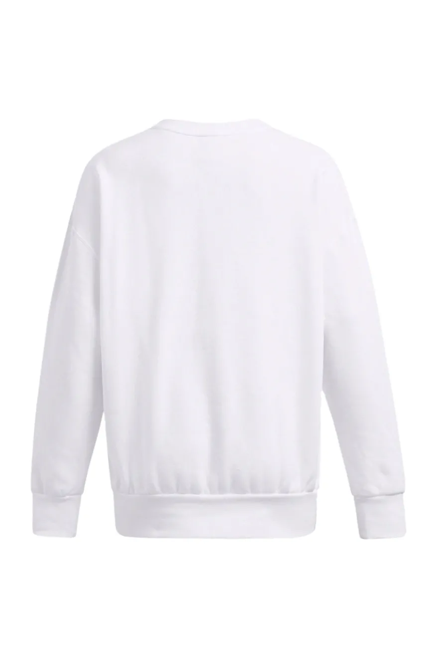Felpa Bianca Girocollo Senza Cappuccio Under Armour Essential Fleece
