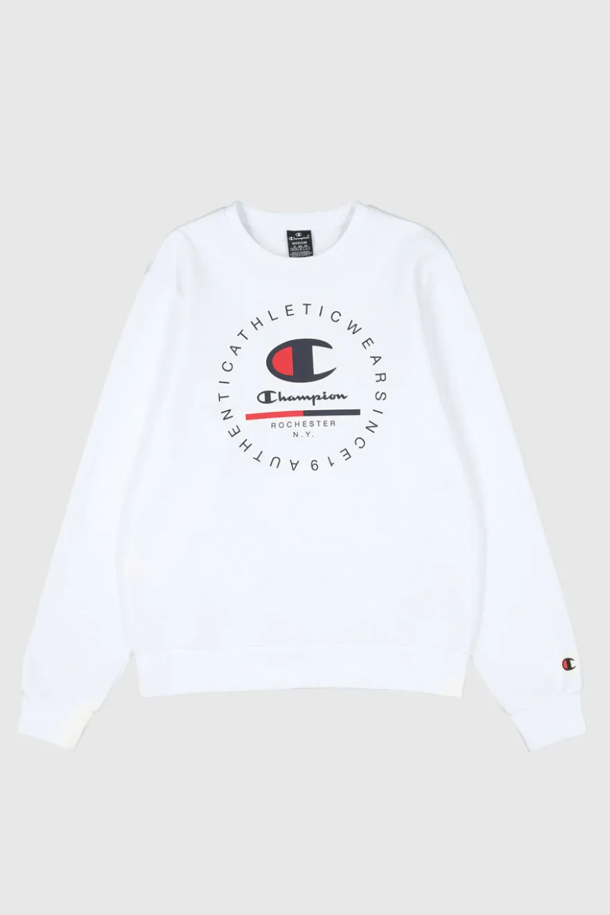 Felpa Bianca girocollo senza cappuccio Champion Crewneck Sweatshirt