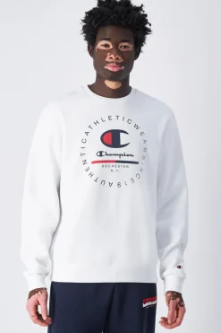 Felpa Bianca girocollo senza cappuccio Champion Crewneck Sweatshirt