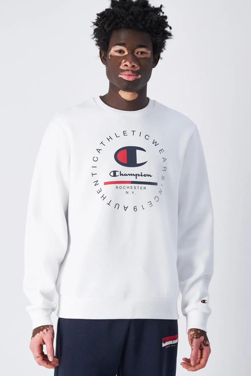 Felpa Bianca girocollo senza cappuccio Champion Crewneck Sweatshirt