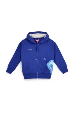 Felpa blu con cappuccio e zip Pitt kids PT-B-F-9032