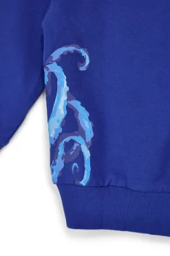 Felpa blu con cappuccio e zip Pitt kids PT-B-F-9032