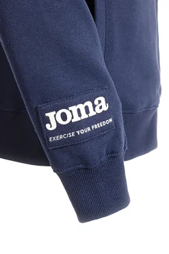 Felpa blu con zip e maxi logo frontale Joma Urban Street Full Zip Sweatshirt