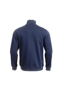 Felpa blu con zip e maxi logo frontale Joma Urban Street Full Zip Sweatshirt