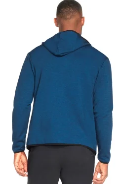 Felpa blu senza cappuccio e cerniera centrale SKECHERS Skech Cloud Thermal Full Zip Hoodie