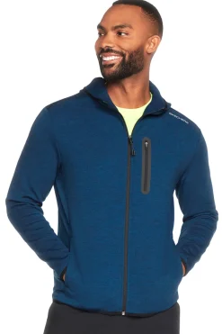 Felpa blu senza cappuccio e cerniera centrale SKECHERS Skech Cloud Thermal Full Zip Hoodie