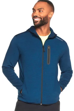 Felpa blu senza cappuccio e cerniera centrale SKECHERS Skech Cloud Thermal Full Zip Hoodie