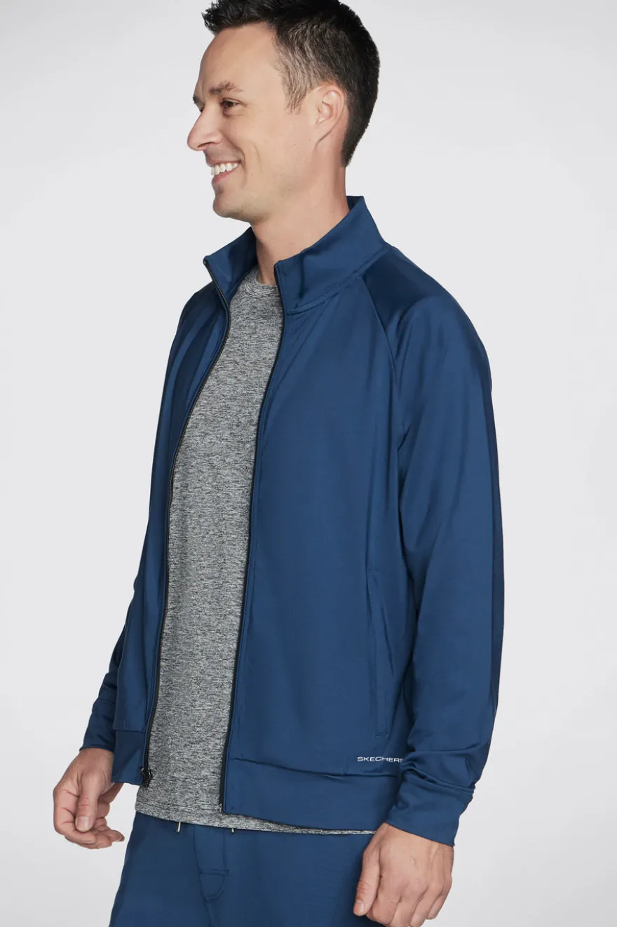 Felpa Blu Senza Cappuccio Con Cerniera Skechers The Hoodless Hoodie Weekend
