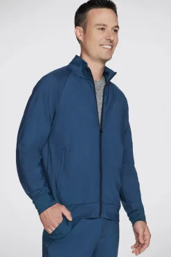 Felpa Blu Senza Cappuccio Con Cerniera Skechers The Hoodless Hoodie Weekend
