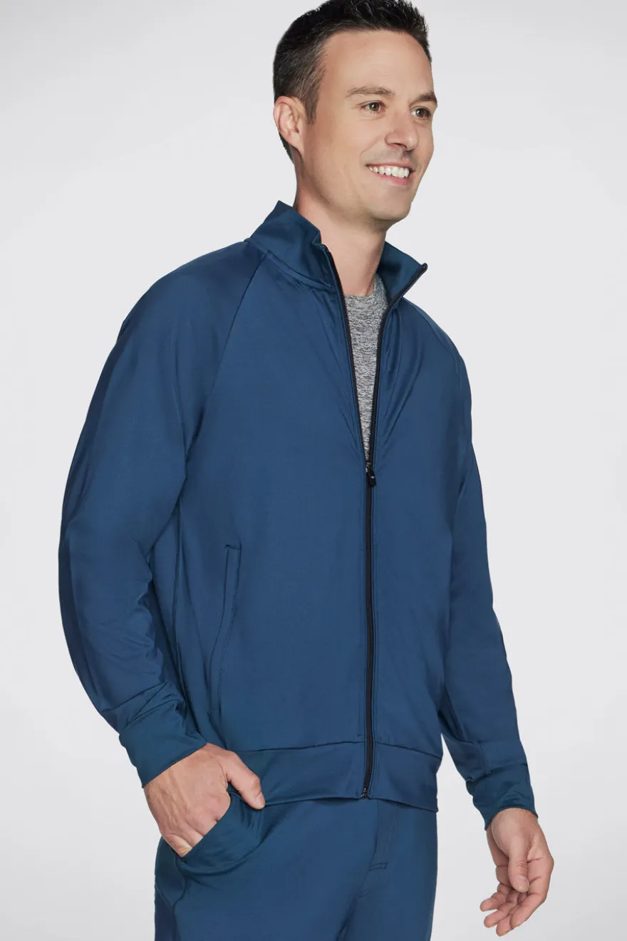 Felpa Blu Senza Cappuccio Con Cerniera Skechers The Hoodless Hoodie Weekend