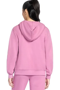 Felpa con cappuccio rosa con zip in tessuto skech-sweats french terry Skechers JA286