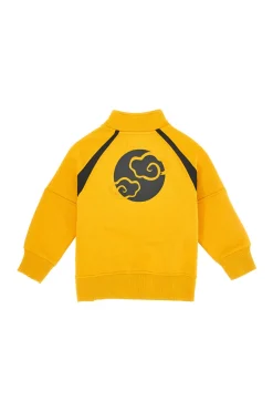 Felpa gialla con zip e dettagli neri Pitt Kids PT-KF-8008
