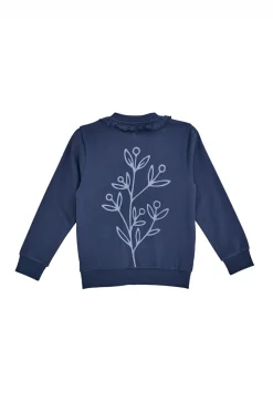 Felpa Girocollo con Cerniera Blu Pitt Kids 05056