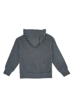 Felpa grigia con cappuccio zip e dettagli gialli Pitt Kids PT-KF-8010