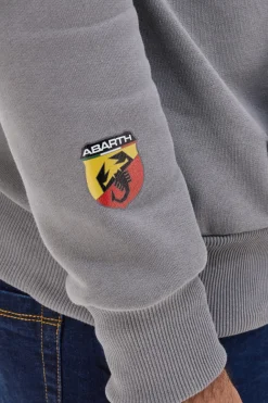 Felpa grigia con cappuccio logo frontale Abarth AH025CP
