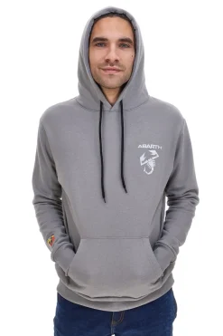 Felpa grigia con cappuccio logo frontale Abarth AH025CP