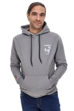 Felpa grigia con cappuccio logo frontale Abarth AH025CP