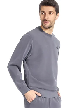 Felpa grigia con girocollo e logo stampato Skechers SKECHCLOUD Elevate Crew
