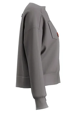 Felpa grigia con tasca frontale e dettagli tecnici Joma Step Sweatshirt Gray