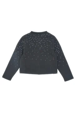 Felpa nera a maniche lunghe con bottoni PITT KIDS 6005