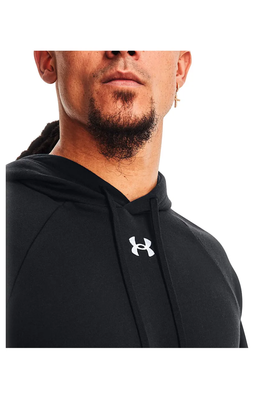 Felpa Nera Con Cappuccio Under Armour Rival Fleece Hoodie