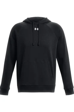 Felpa Nera Con Cappuccio Under Armour Rival Fleece Hoodie