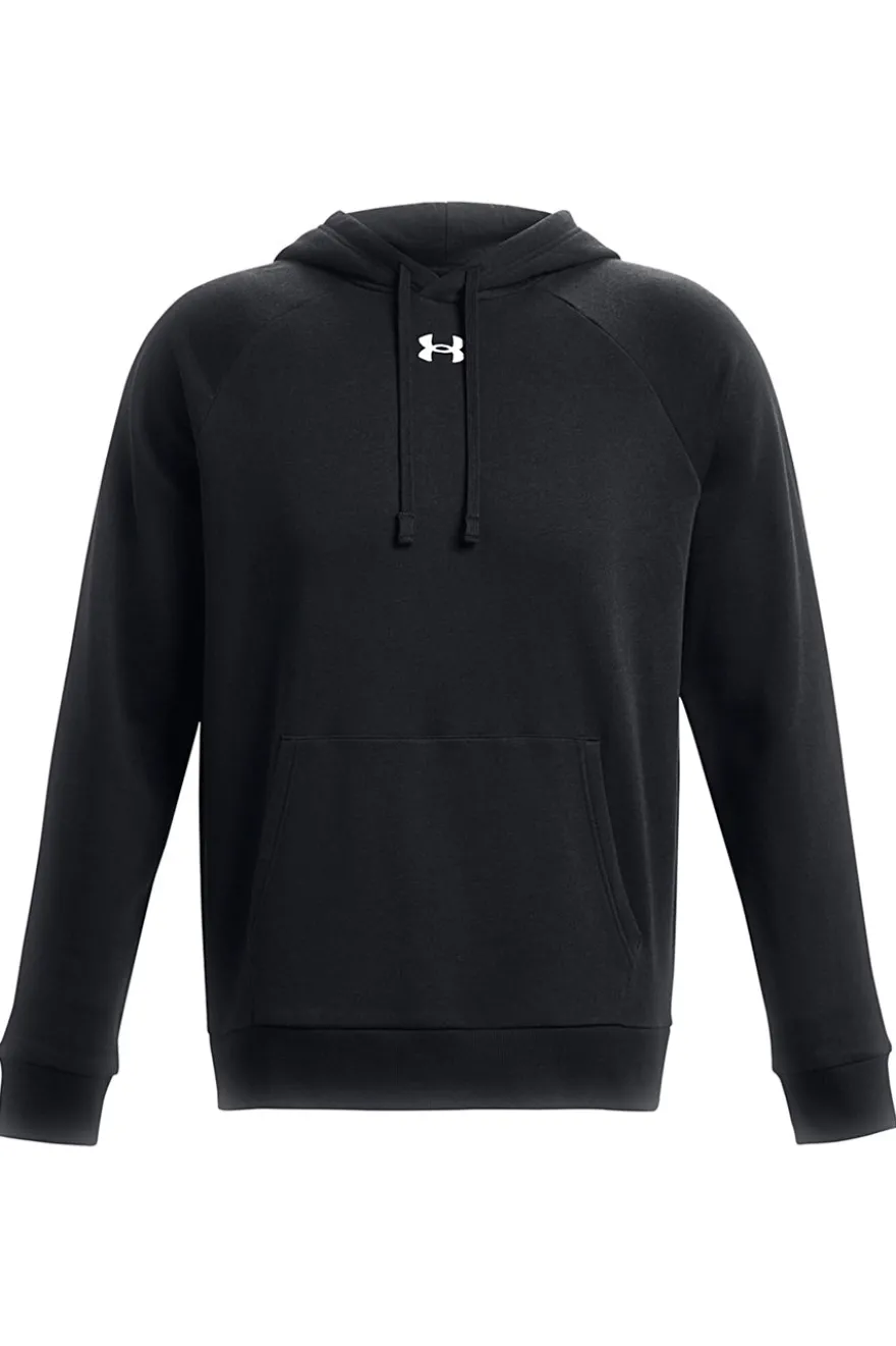 Felpa Nera Con Cappuccio Under Armour Rival Fleece Hoodie