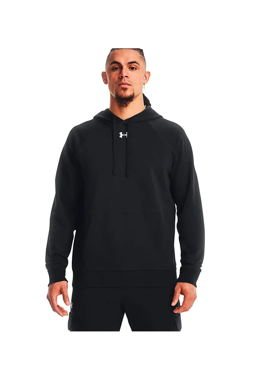 Felpa Nera Con Cappuccio Under Armour Rival Fleece Hoodie