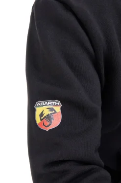 Felpa nera con cappuccio in cotone felpato Abarth AH001ZP