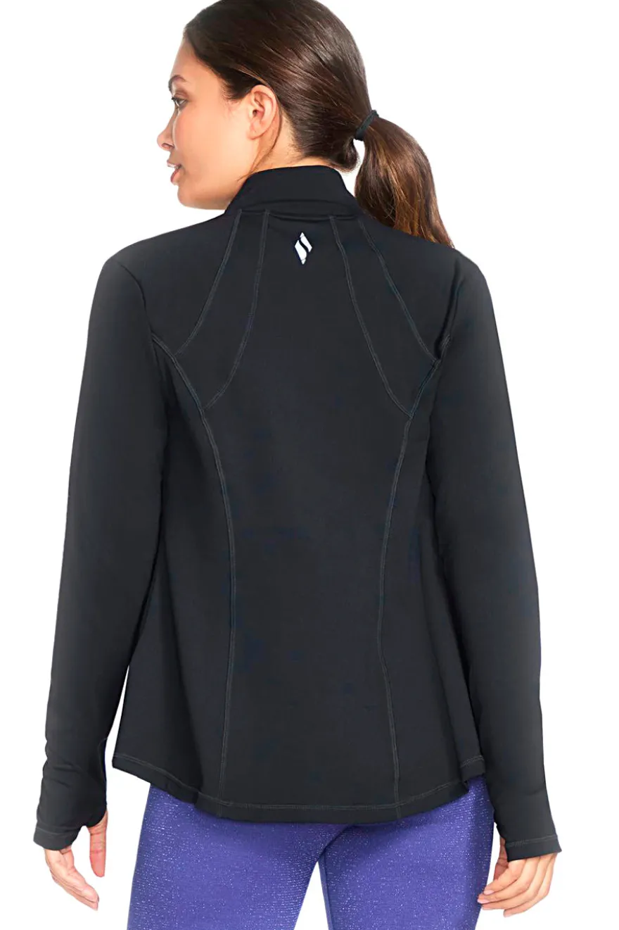 Felpa Nera con Cerniera Centrale SHECKERS GO WALK Jacket