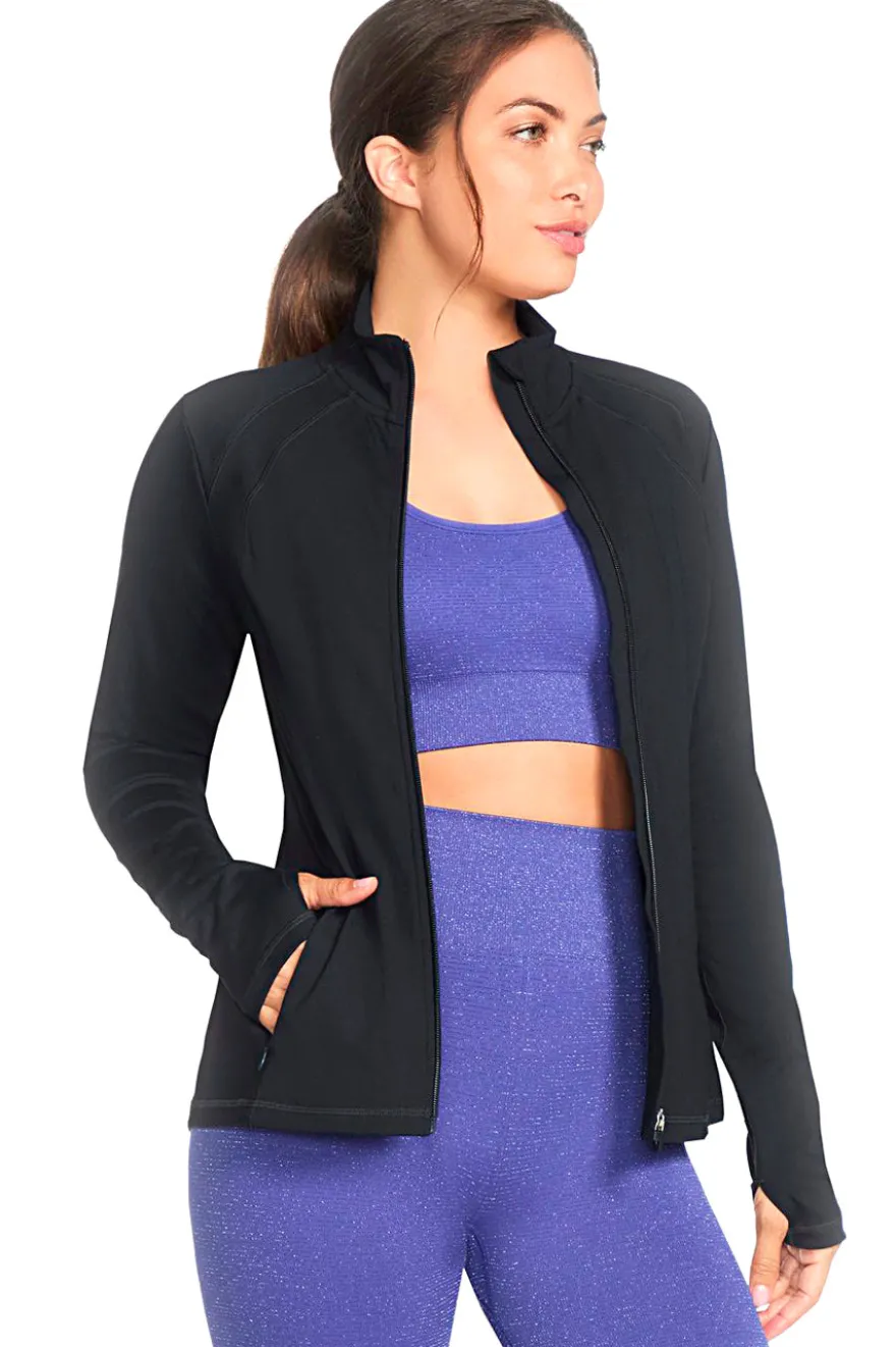 Felpa Nera con Cerniera Centrale SHECKERS GO WALK Jacket