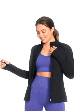 Felpa Nera con Cerniera Centrale SHECKERS GO WALK Jacket