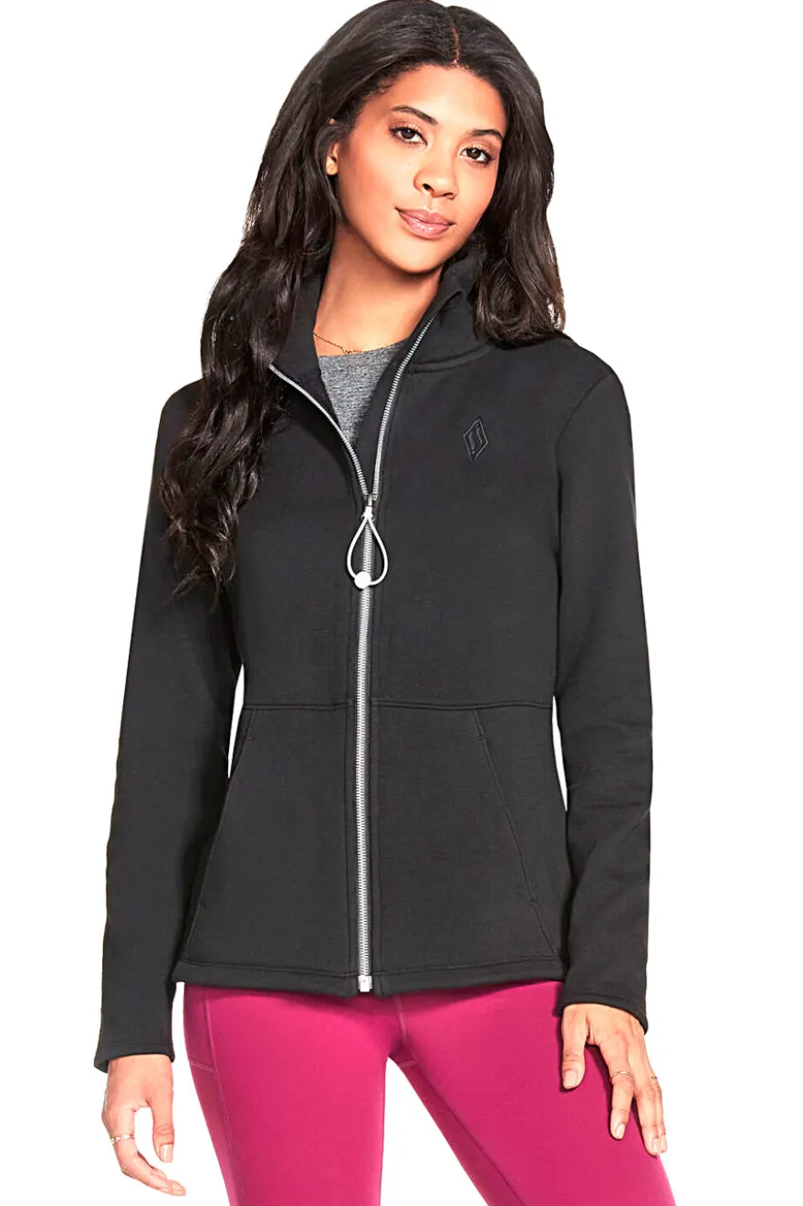 Felpa Nera Con Cerniera SKECHERS GO SNUGGLE Jacket