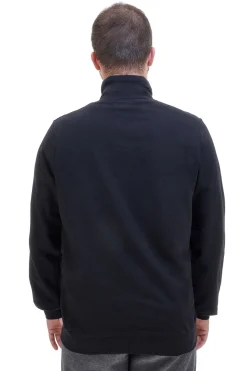 Felpa nera con zip corta interno caldo Sevenoaks NBY319