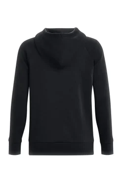 Felpa Nera Girocollo Con Cappuccio Under Armour Rival Fleece Big Logo
