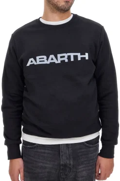 Felpa Nera Girocollo Senza Cappuccio Abarth AH25FW306