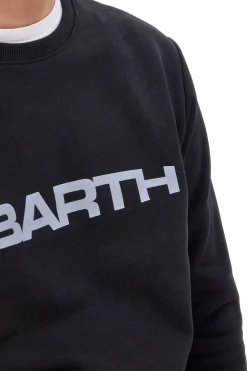 Felpa Nera Girocollo Senza Cappuccio Abarth AH25FW306