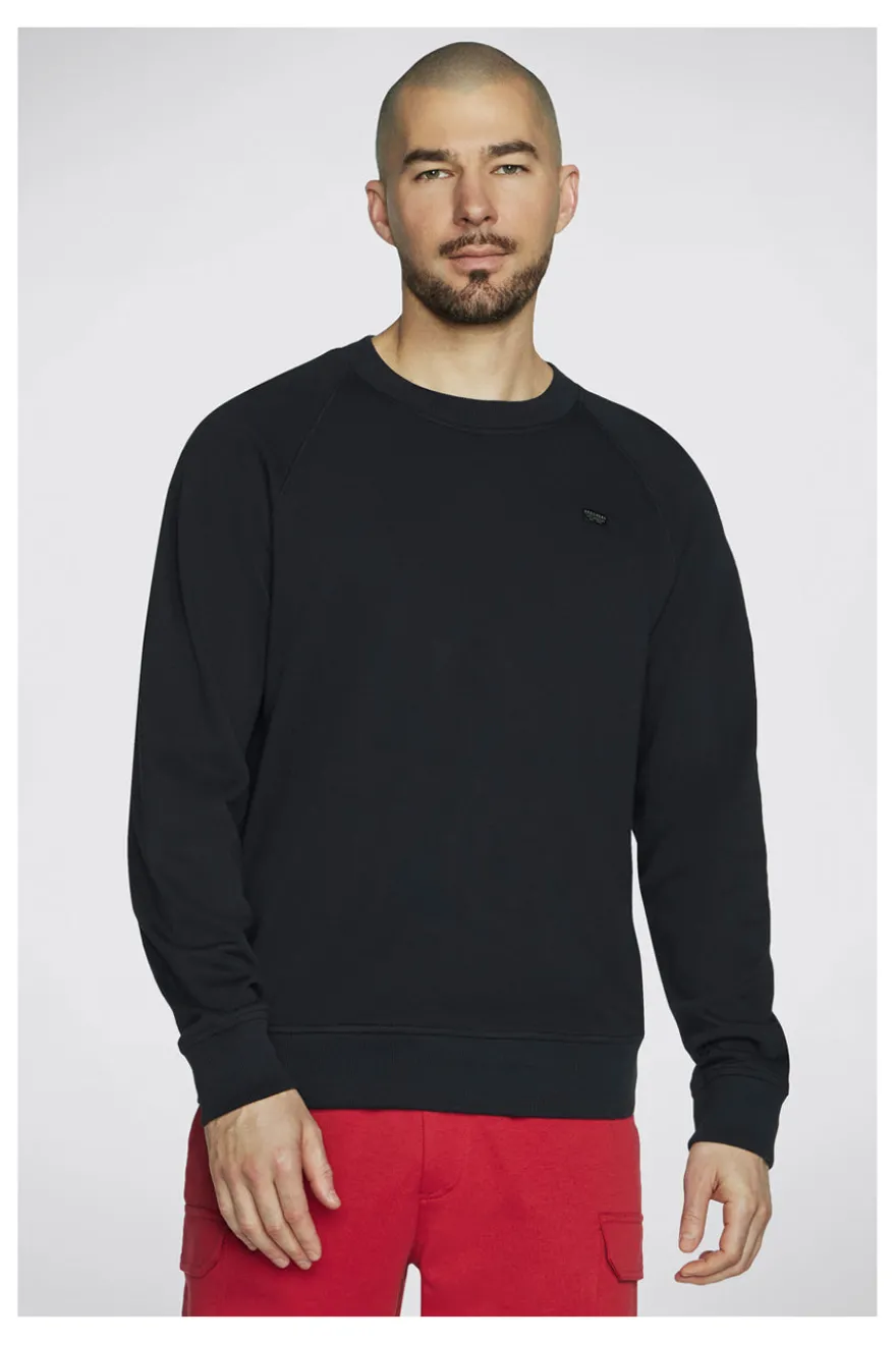 Felpa Nera Girocollo Skechers Classic Crew