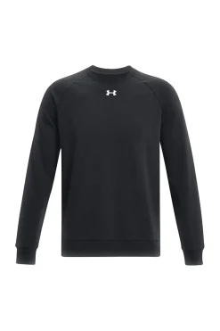 Felpa Nera Girocollo Under Armour Rival Fleece Crew