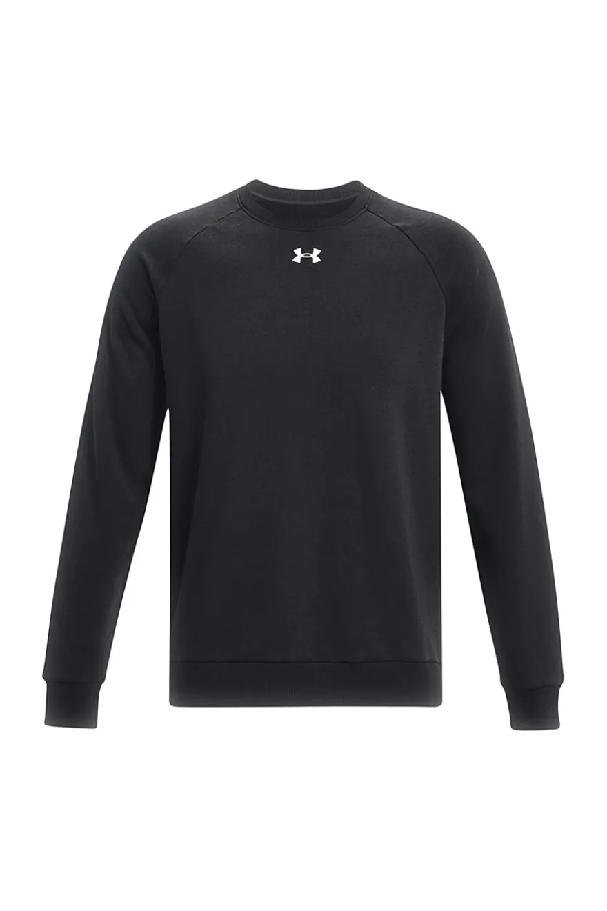 Felpa Nera Girocollo Under Armour Rival Fleece Crew