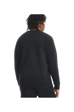 Felpa Nera Girocollo Under Armour Rival Fleece Crew