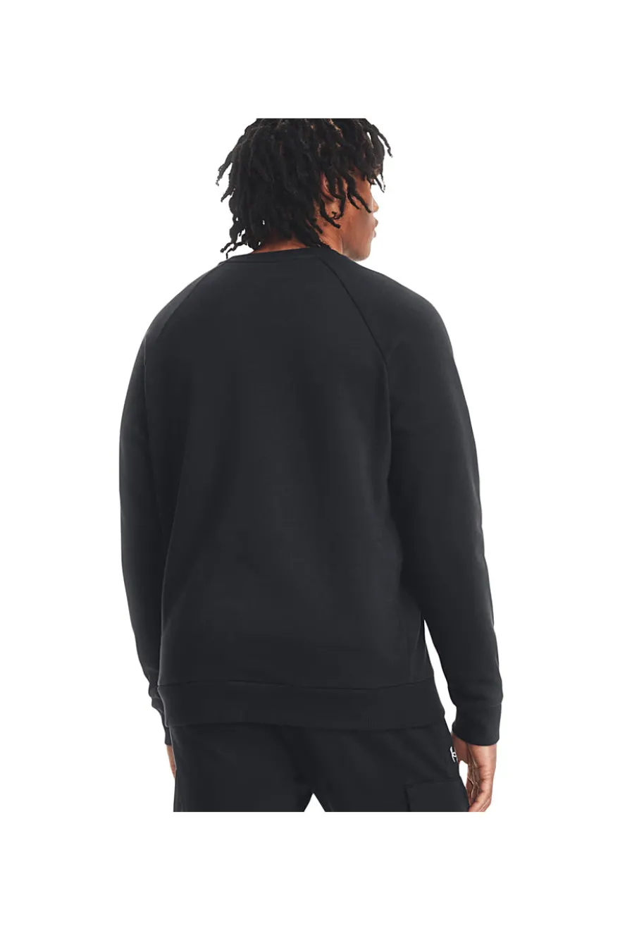 Felpa Nera Girocollo Under Armour Rival Fleece Crew