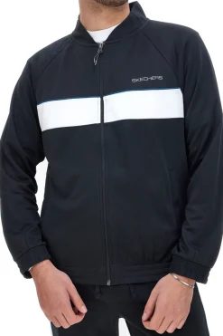 Felpa Nera Senza Cappuccio Skechers Premier Track Jacket