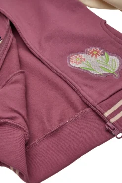 Felpa Panna e Rosa con Cerniera Centrale PITT KIDS 6018